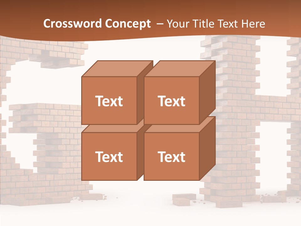 Brickwall Typography Sign PowerPoint Template