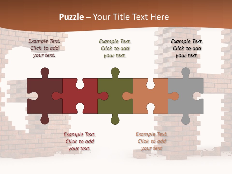 Brickwall Typography Sign PowerPoint Template