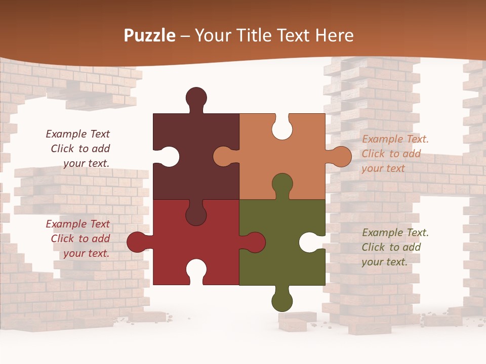 Brickwall Typography Sign PowerPoint Template