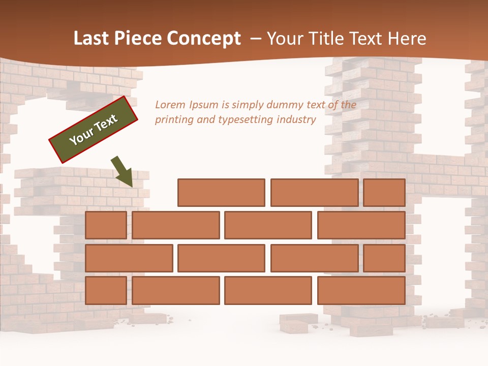 Brickwall Typography Sign PowerPoint Template