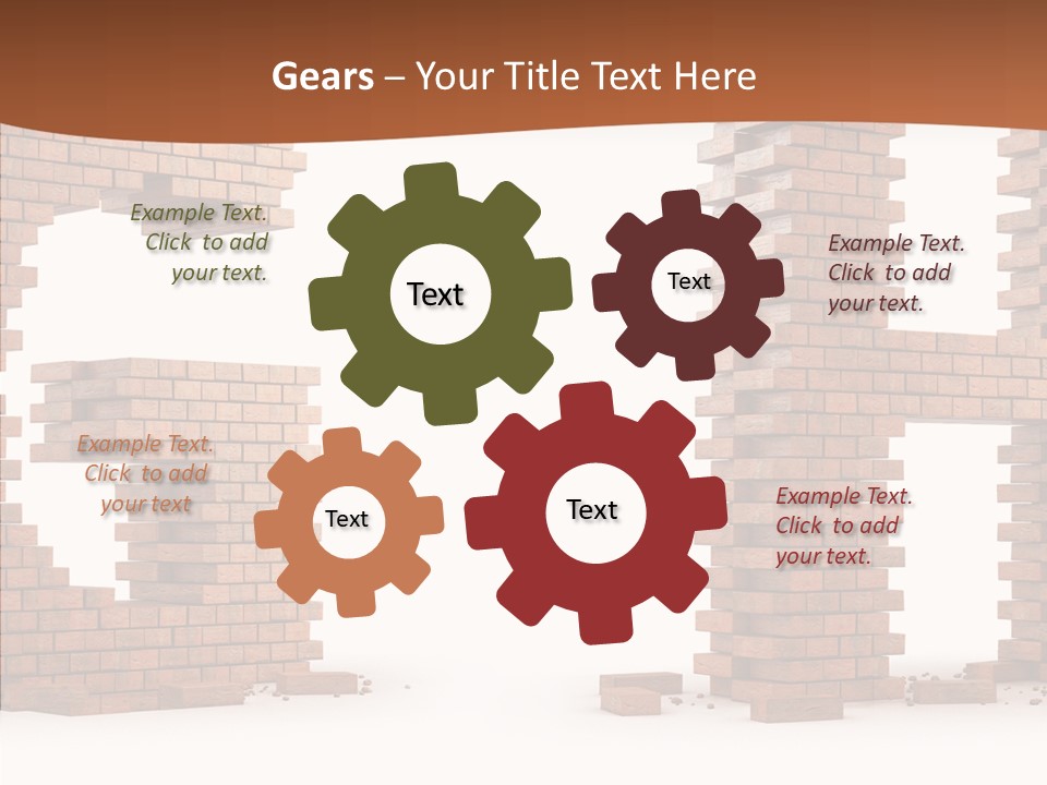 Brickwall Typography Sign PowerPoint Template