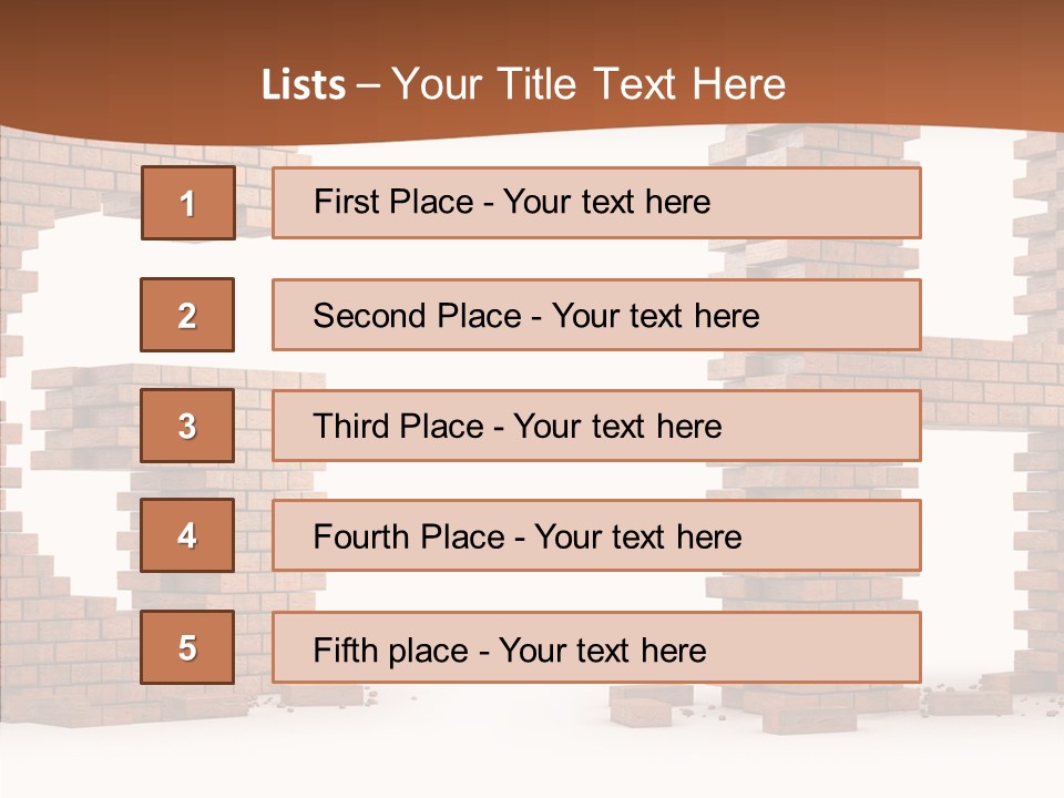 Brickwall Typography Sign PowerPoint Template