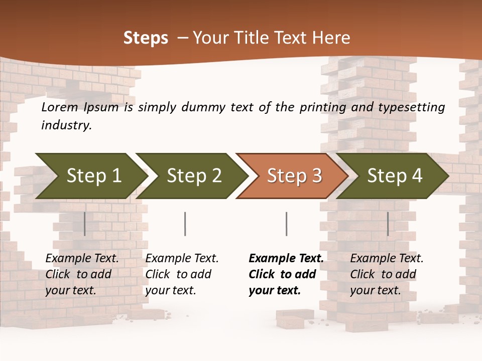 Brickwall Typography Sign PowerPoint Template