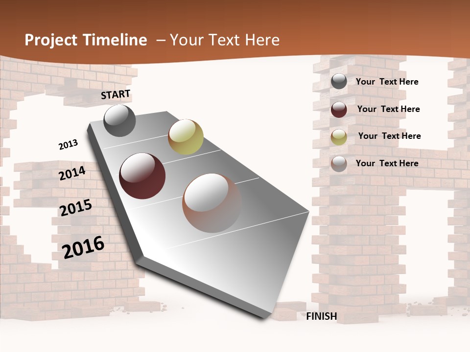 Brickwall Typography Sign PowerPoint Template