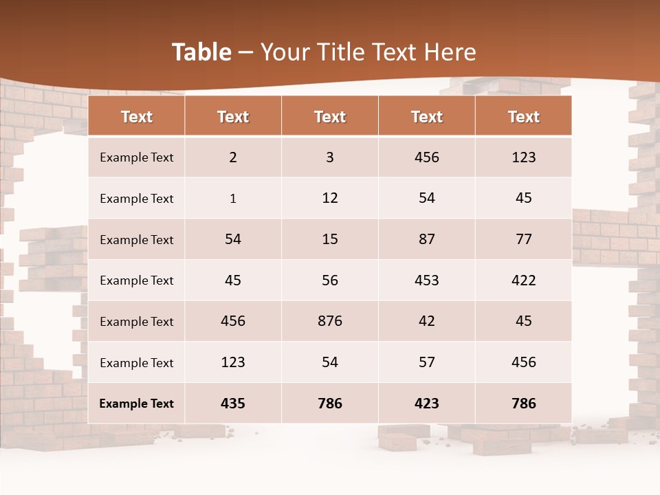 Brickwall Typography Sign PowerPoint Template