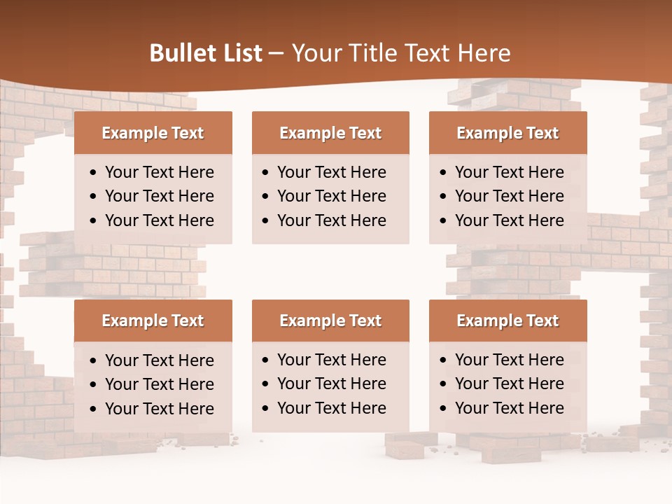 Brickwall Typography Sign PowerPoint Template