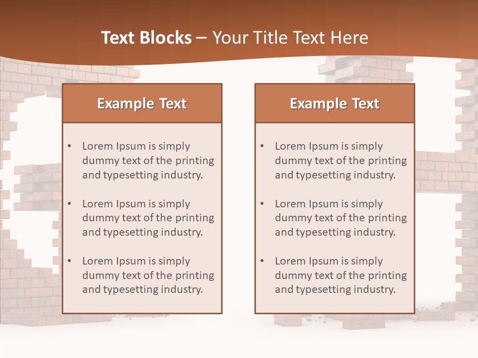 Brickwall Typography Sign PowerPoint Template
