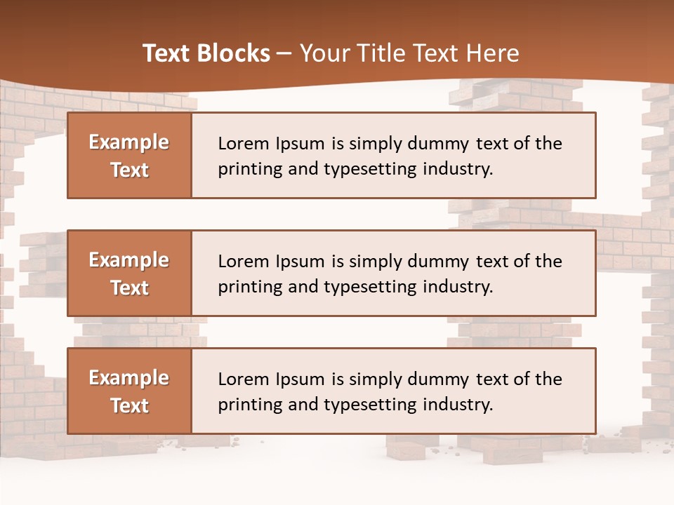 Brickwall Typography Sign PowerPoint Template