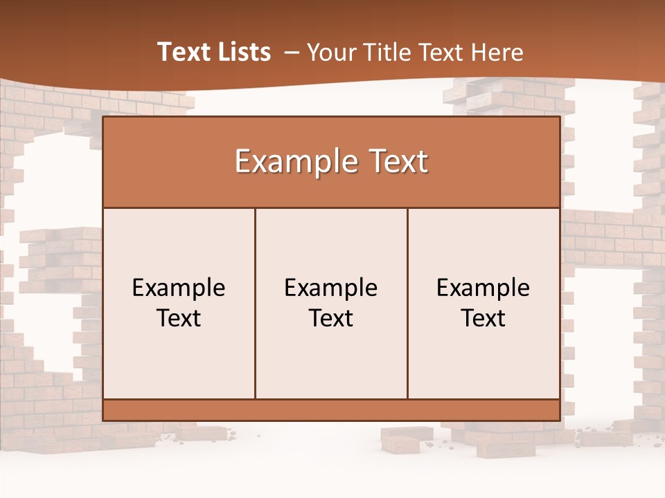 Brickwall Typography Sign PowerPoint Template