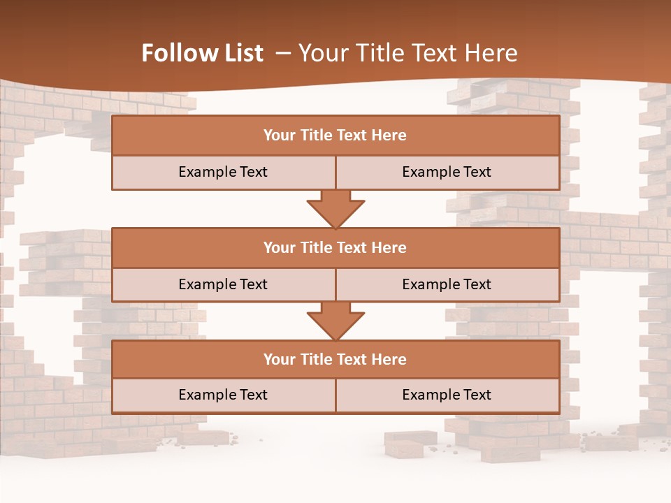 Brickwall Typography Sign PowerPoint Template