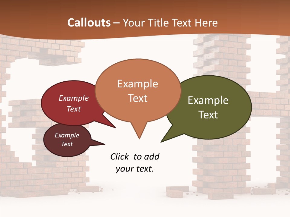 Brickwall Typography Sign PowerPoint Template