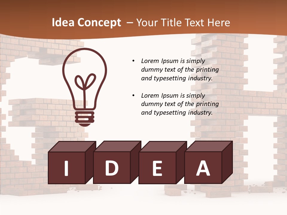 Brickwall Typography Sign PowerPoint Template