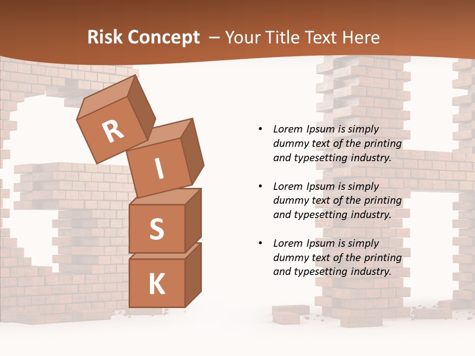 Brickwall Typography Sign PowerPoint Template