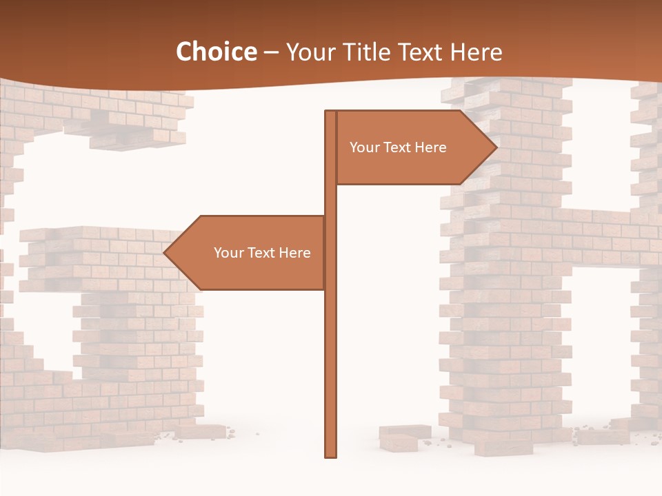 Brickwall Typography Sign PowerPoint Template