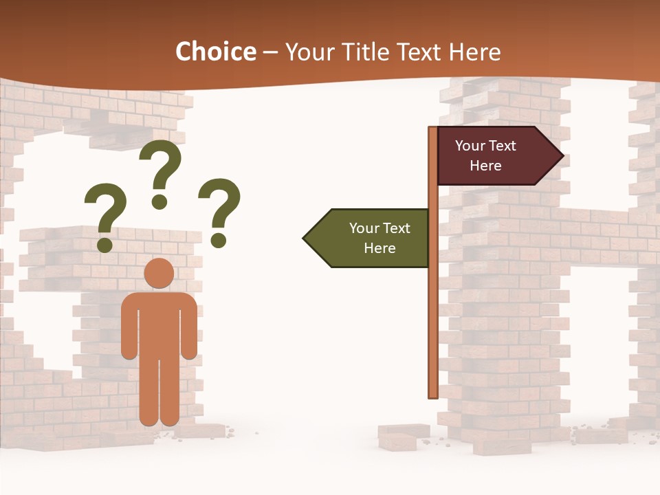 Brickwall Typography Sign PowerPoint Template