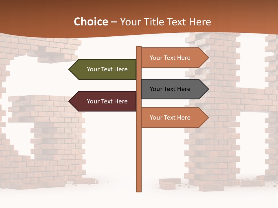 Brickwall Typography Sign PowerPoint Template
