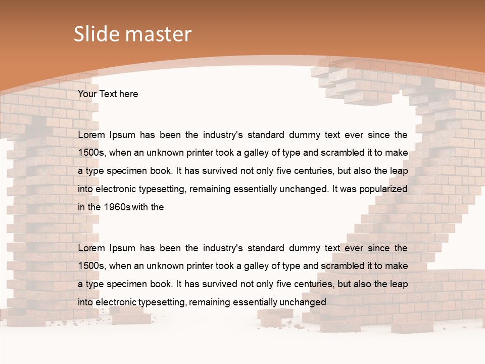 Masonry Architecture Wall PowerPoint Template