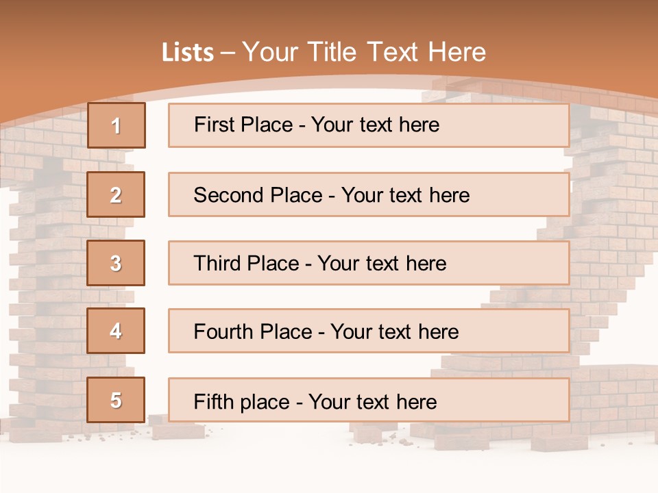 Masonry Architecture Wall PowerPoint Template