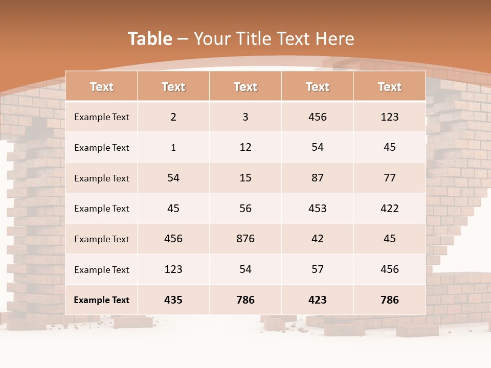Masonry Architecture Wall PowerPoint Template