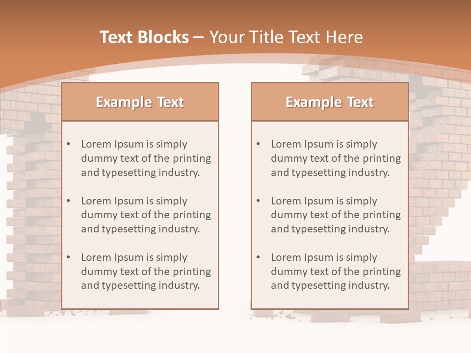Masonry Architecture Wall PowerPoint Template
