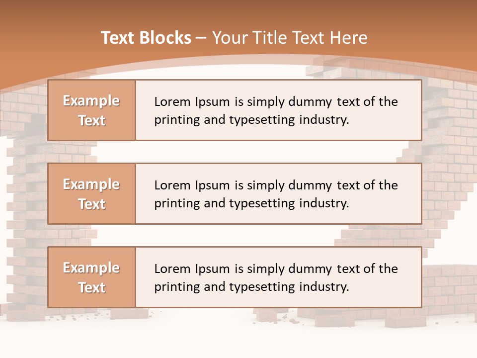 Masonry Architecture Wall PowerPoint Template