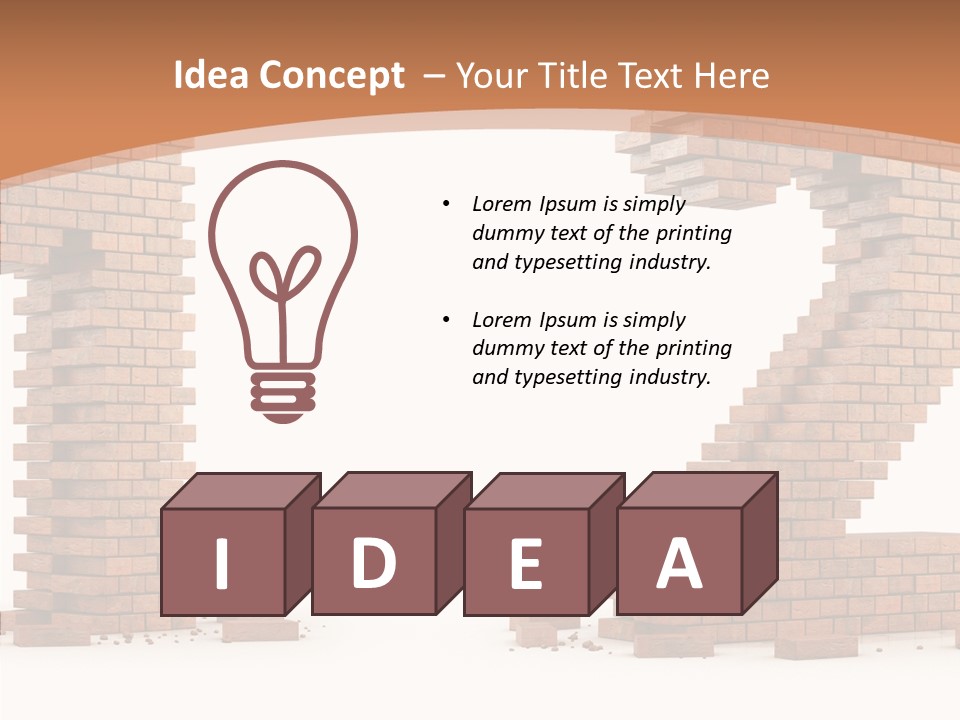 Masonry Architecture Wall PowerPoint Template