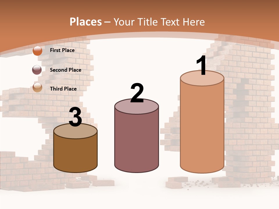 Orange Object Upper PowerPoint Template