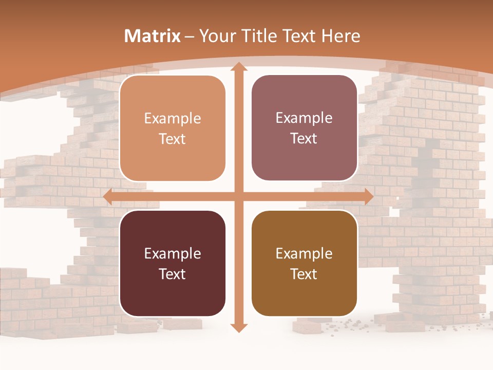 Orange Object Upper PowerPoint Template