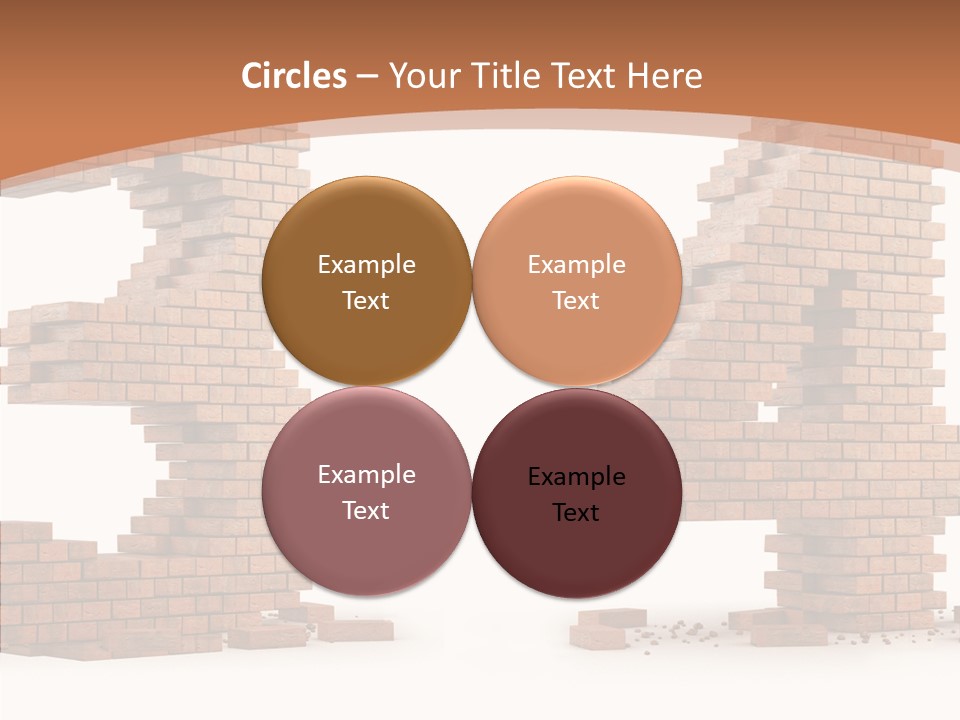 Orange Object Upper PowerPoint Template