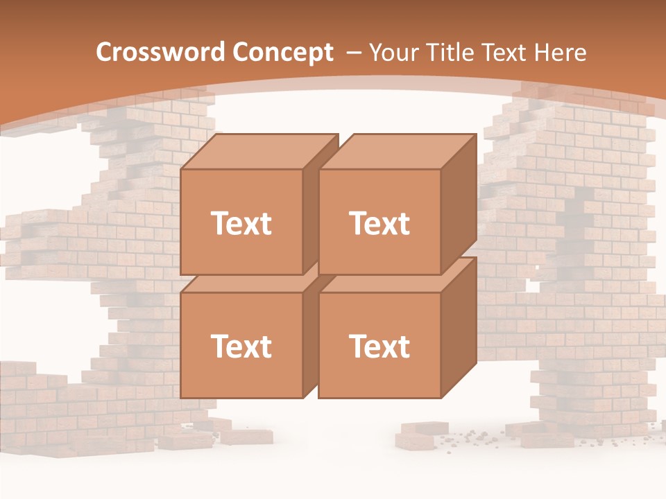 Orange Object Upper PowerPoint Template