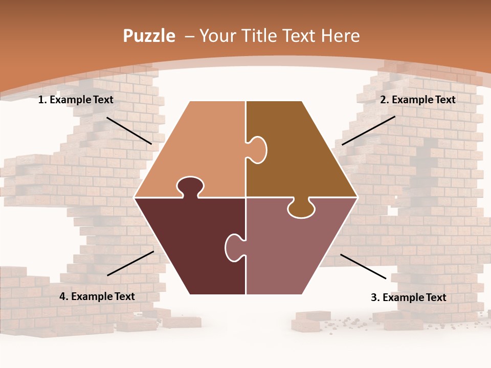 Orange Object Upper PowerPoint Template