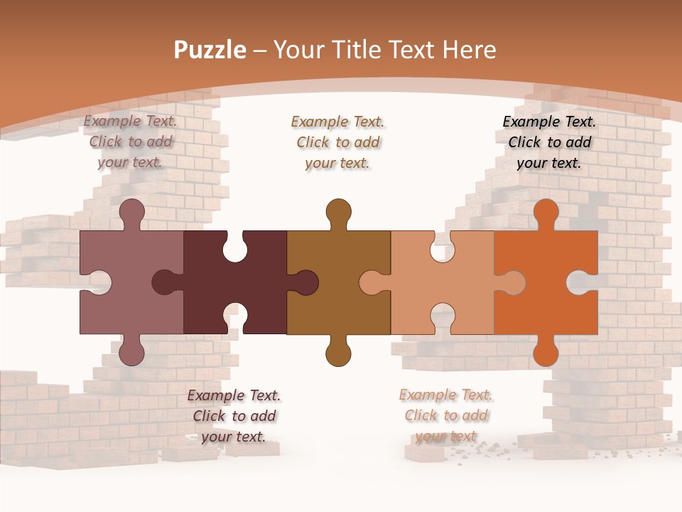 Orange Object Upper PowerPoint Template