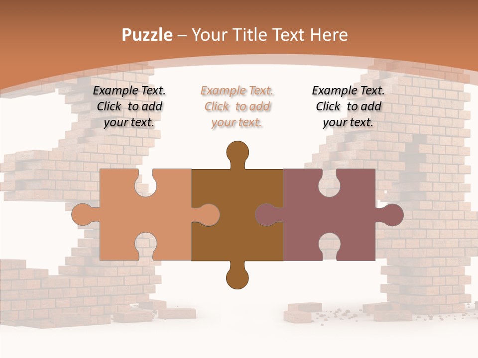 Orange Object Upper PowerPoint Template