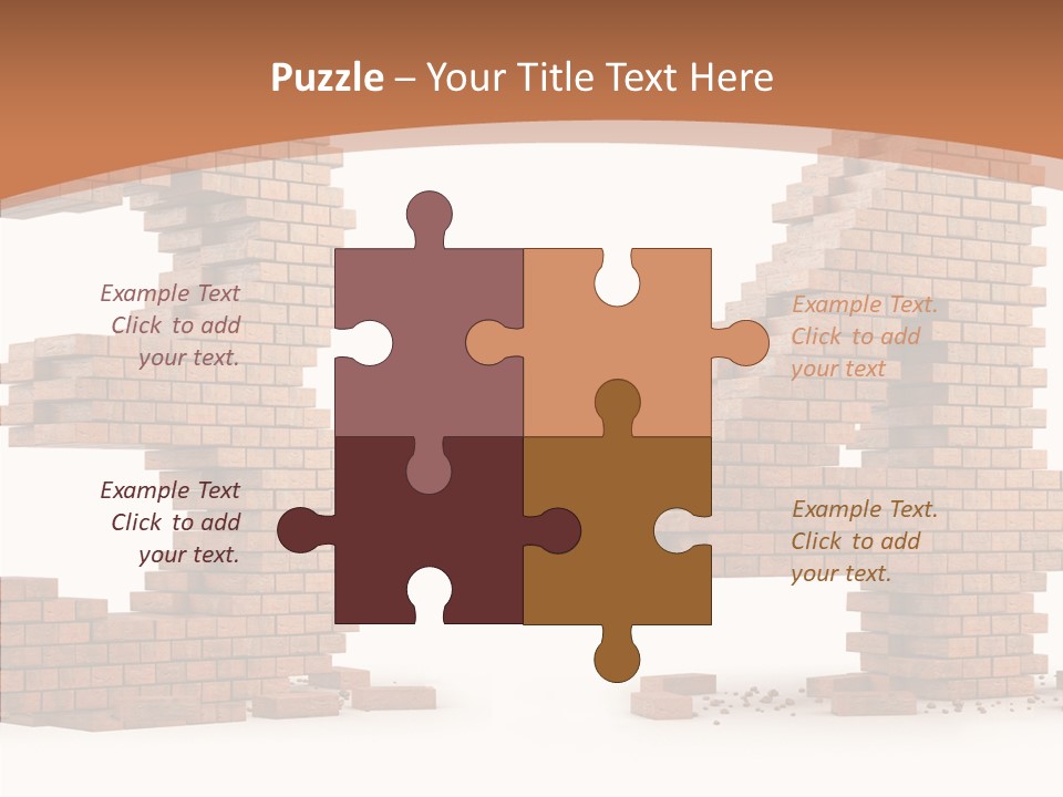 Orange Object Upper PowerPoint Template