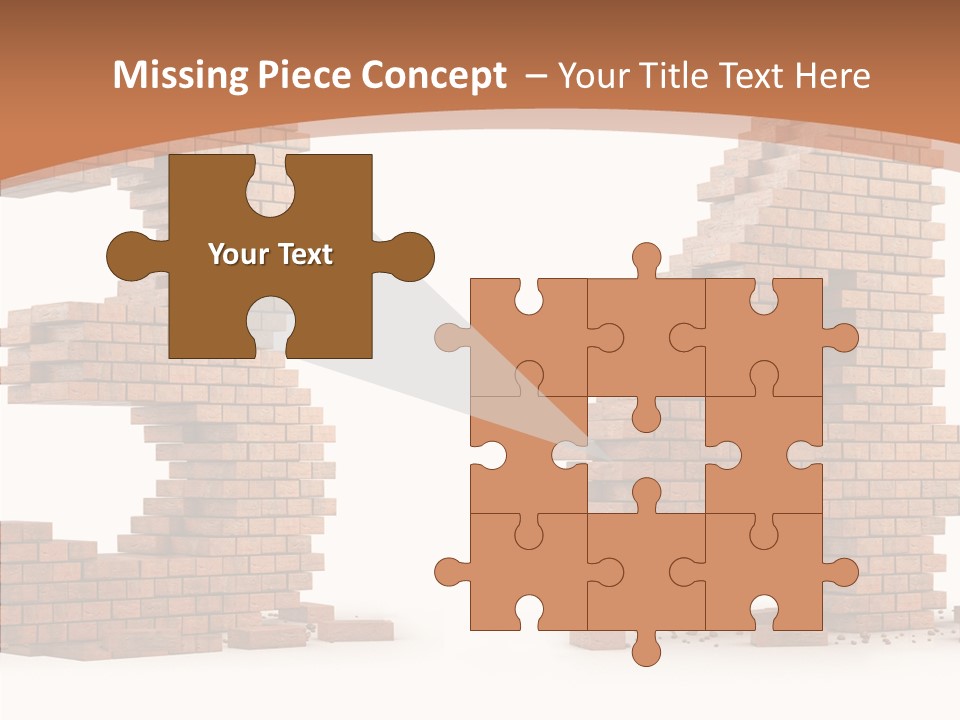 Orange Object Upper PowerPoint Template