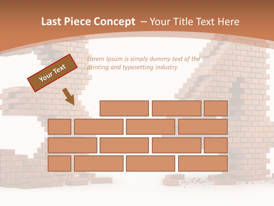 Orange Object Upper PowerPoint Template