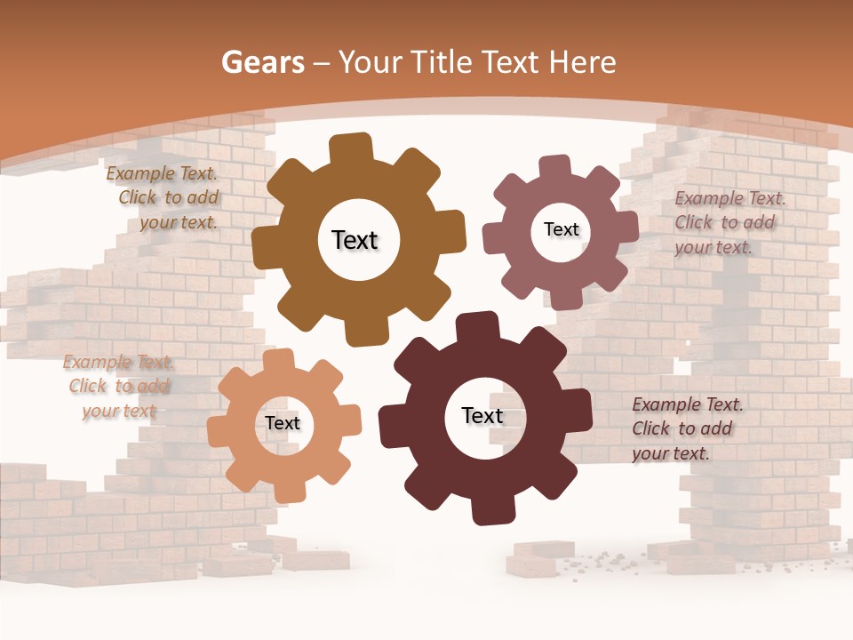 Orange Object Upper PowerPoint Template