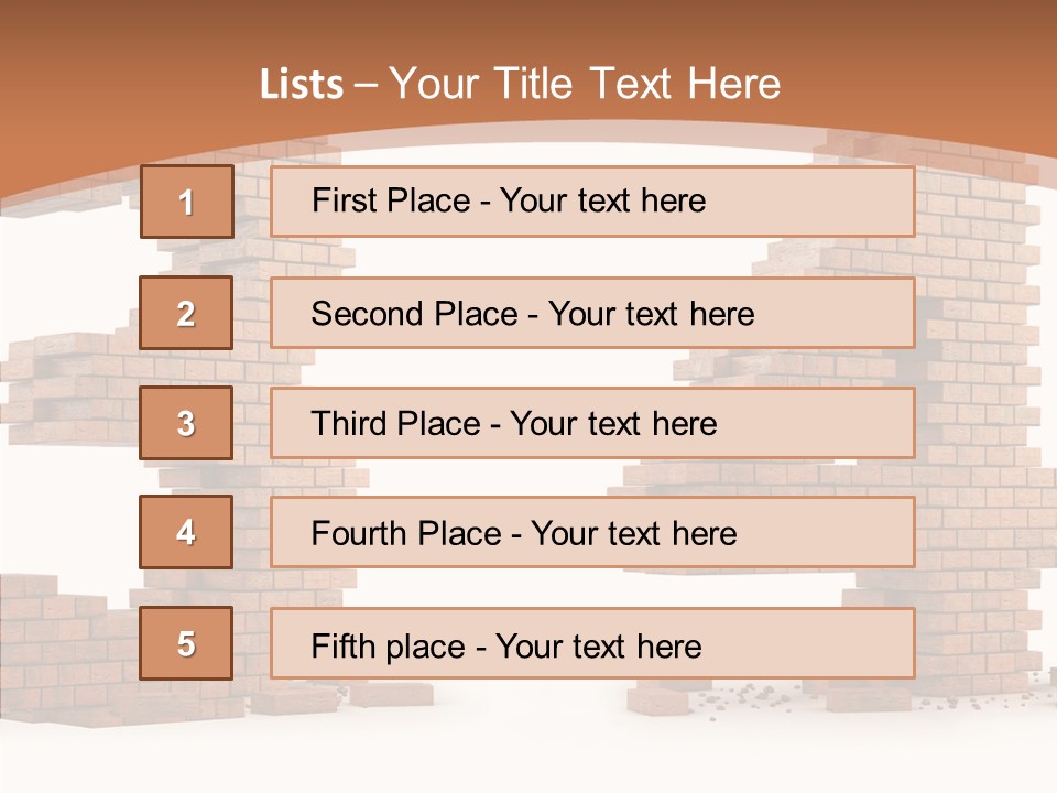 Orange Object Upper PowerPoint Template