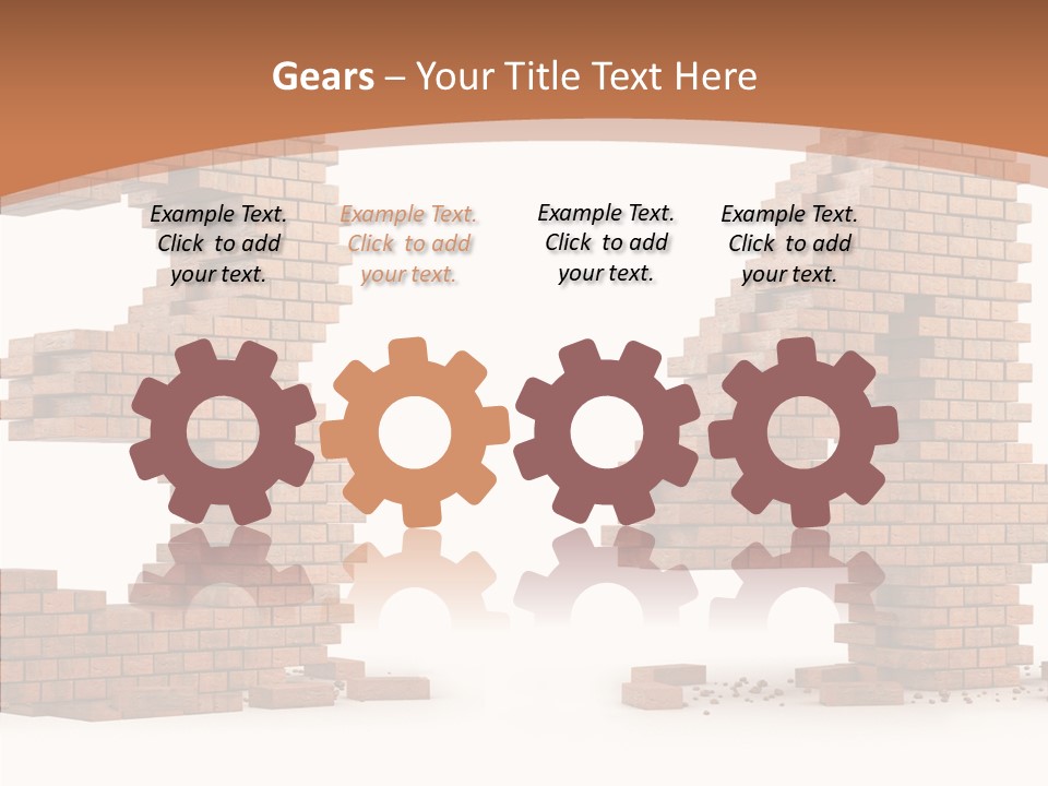 Orange Object Upper PowerPoint Template