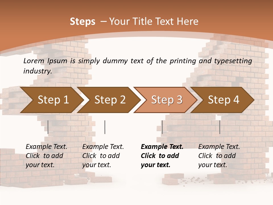 Orange Object Upper PowerPoint Template