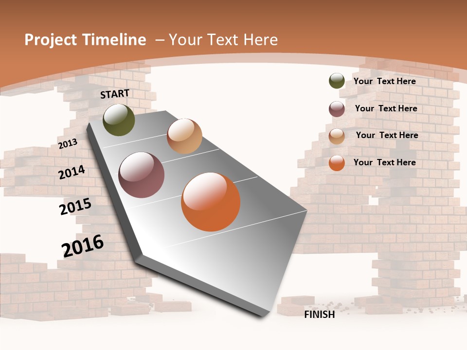 Orange Object Upper PowerPoint Template