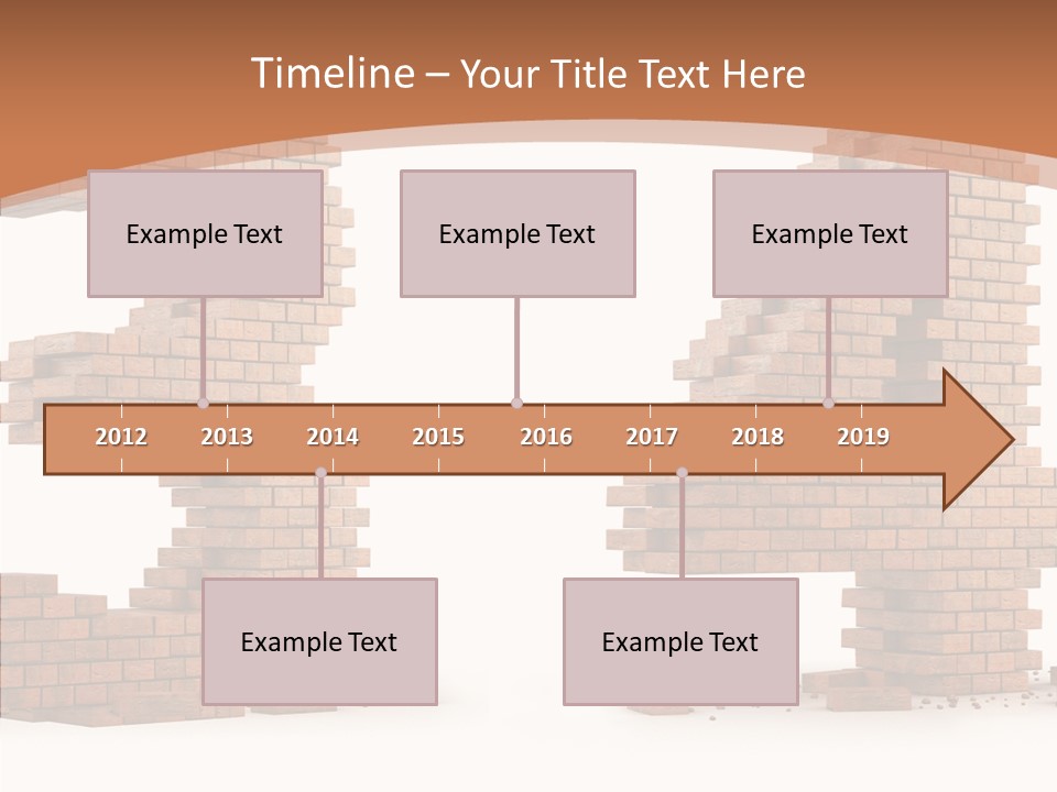 Orange Object Upper PowerPoint Template