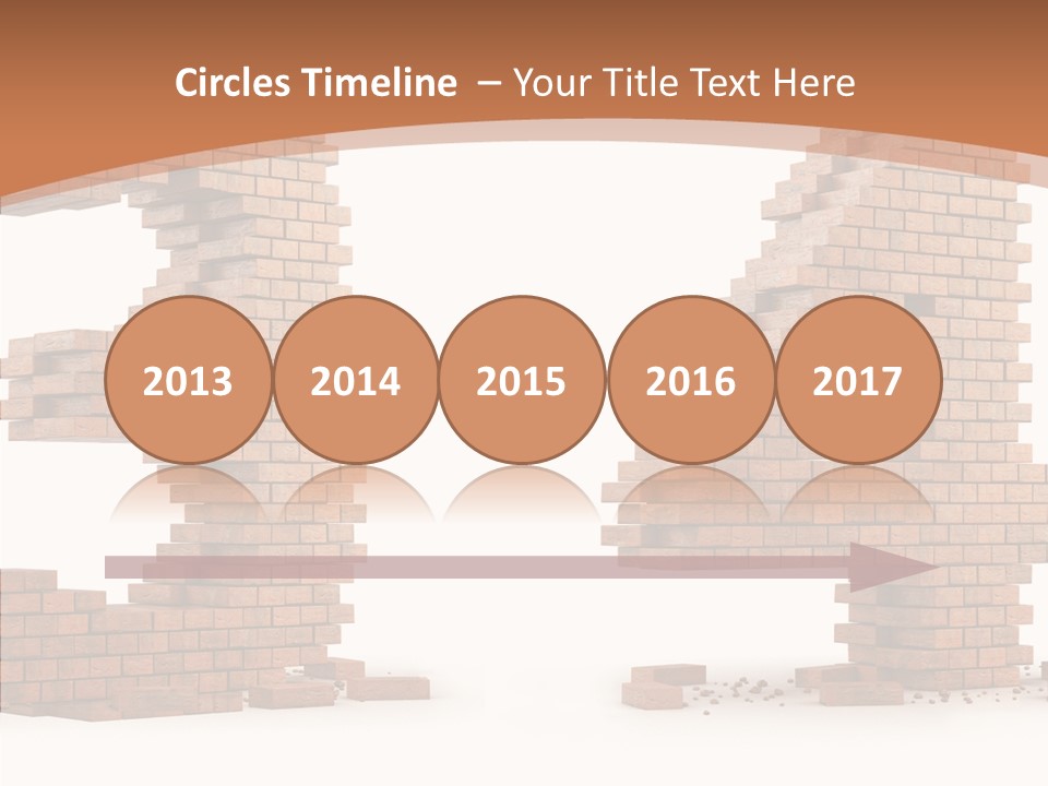 Orange Object Upper PowerPoint Template