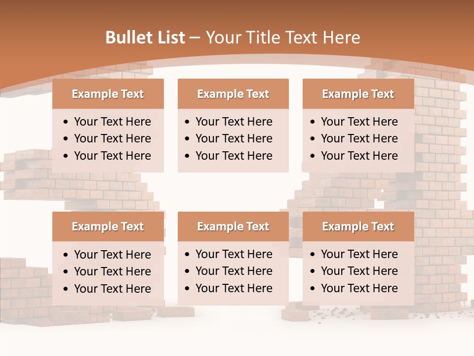Orange Object Upper PowerPoint Template