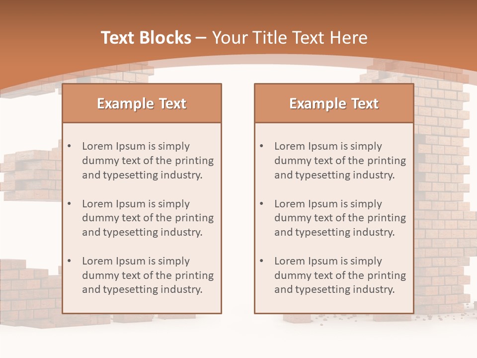 Orange Object Upper PowerPoint Template