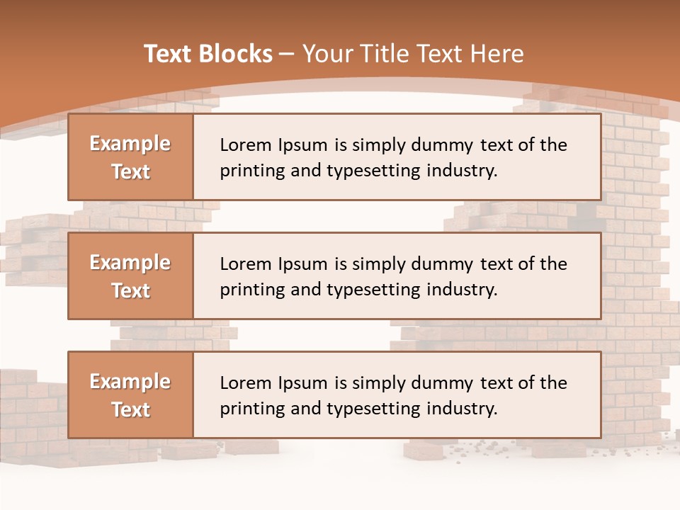 Orange Object Upper PowerPoint Template
