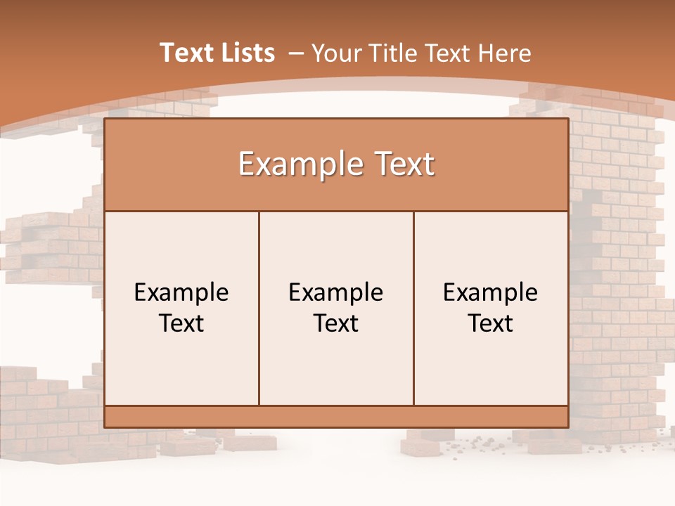 Orange Object Upper PowerPoint Template