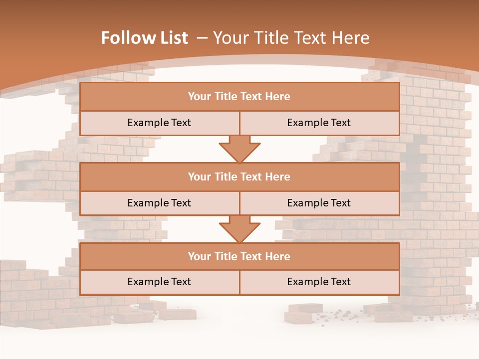 Orange Object Upper PowerPoint Template