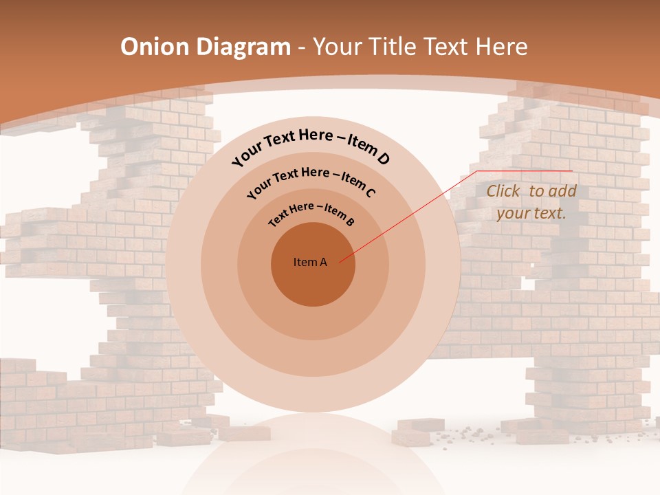 Orange Object Upper PowerPoint Template