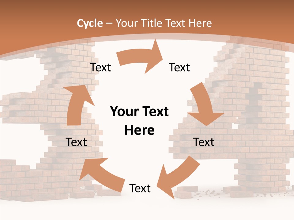 Orange Object Upper PowerPoint Template